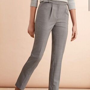 Brooks Brothers Wool-blend Hopsack Pleated Pants - 8